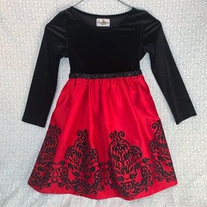 Beautiful Velvet and Silk Sparkly Beaded Dress